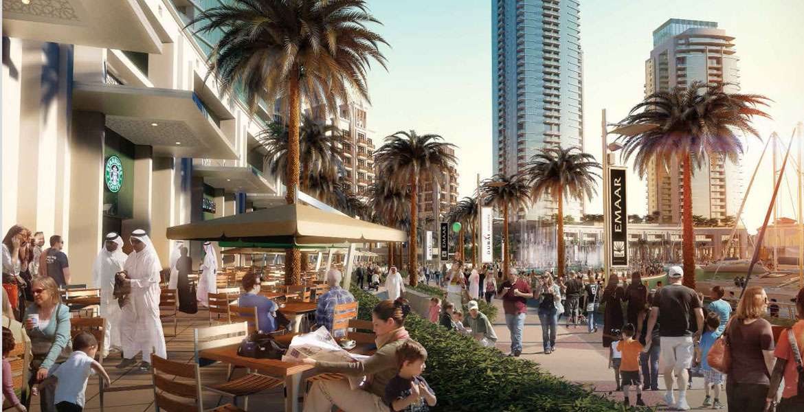 Dubai Creek residences Restaurant area